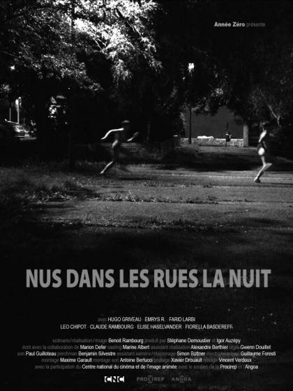 Nues dans les rues la nuit