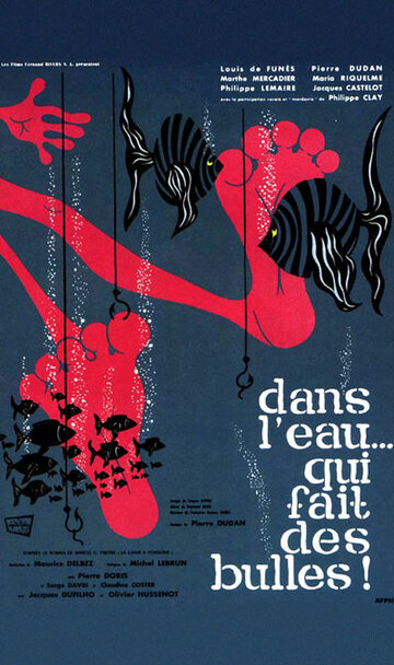 Dans l'eau qui fait des bulles